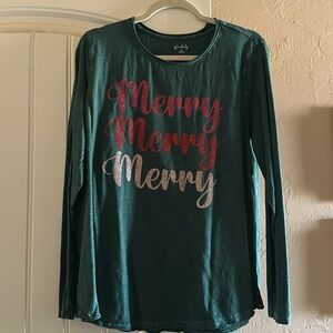 Long sleeved holiday tee